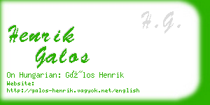 henrik galos business card